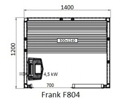 Финская сауна Frank F804 140х120 см