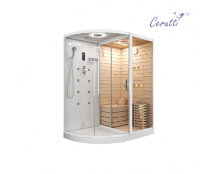 Душевая кабина Cerutti SPA LUGANO K9751R White 180x110x223