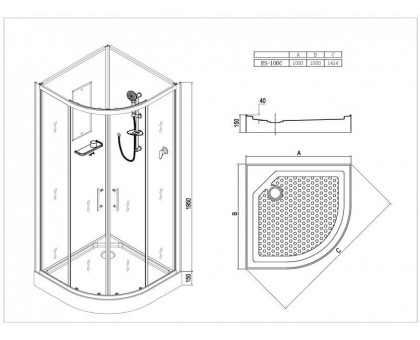 Душевая кабина Esbano ES-100C