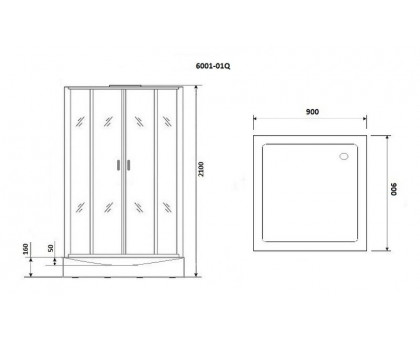 Душевая кабина Niagara Premium NG-6001-01Q 90х90 см