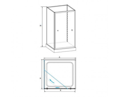 Душевая кабина RGW OLB-206 80x80 профиль белый