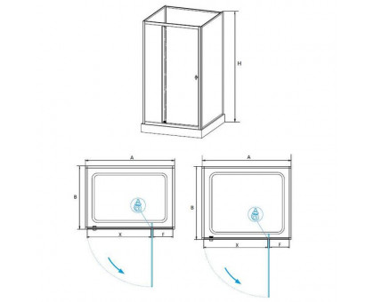 Душевая кабина RGW OLB-207 90x90 профиль белый