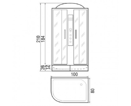 Душевая кабина River NARA 100/80/24 МТ R