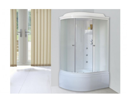 Душевая кабина Royal Bath RB 8120BK3-WC 120х80 см, с матовыми стеклами, правосторонняя