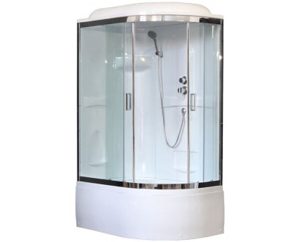 Душевая кабина Royal Bath RB 8120BK1-T-CH 120х80 см, с прозрачными стеклами, левосторонняя