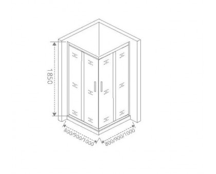 Душевое ограждение Good Door NEO CR- 80-C-CH