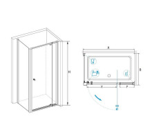 Душевой уголок RGW PA-44 (PA-02 + Z-12 + A-11) 70x90, прозрачное стекло