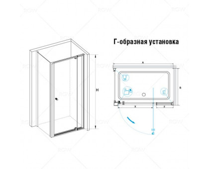 Душевой уголок RGW PA-32 (PA-02 + Z-050-1) 80x80, прозрачное стекло