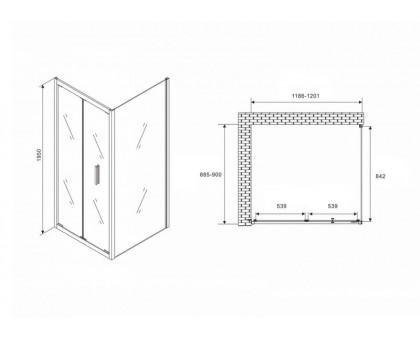 Душевой уголок ABBER Sonnenstrand AG07120-S90