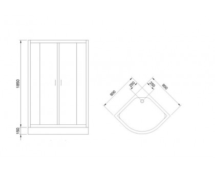 Душевой уголок Royal Bath RB 90HK-C 90х90 см, с матовыми стеклами