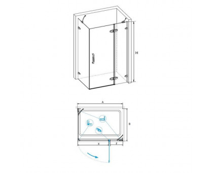 Душевой уголок RGW SA-41 80x120, прозрачное стекло