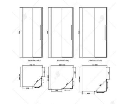 Душевой уголок RGW SV-31 80x80, прозрачное стекло