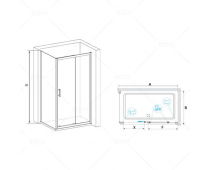 Душевой уголок RGW PA-145 80x140, прозрачное стекло